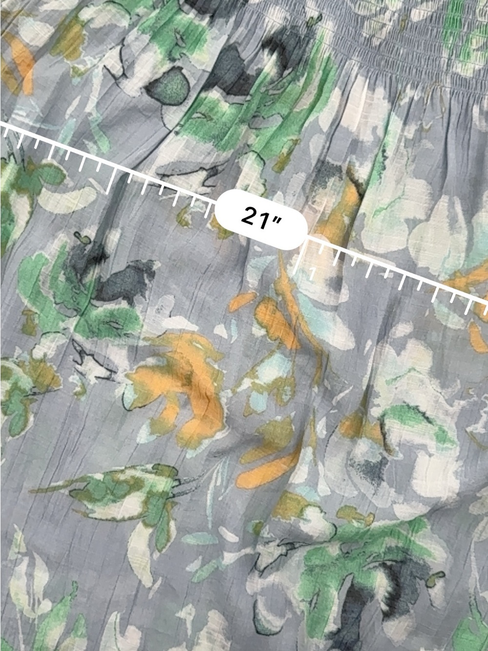 Zac & Rachel Light Blue Floral Peasant Blouse - Picture 6 of 8